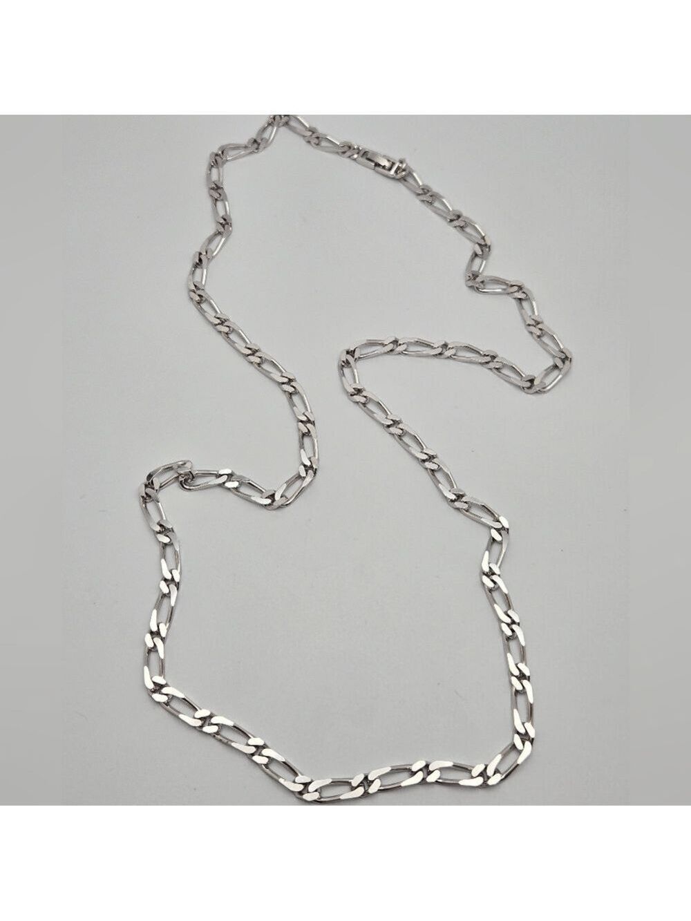 Monet Figaro Chain Necklace Silver Plated 30''